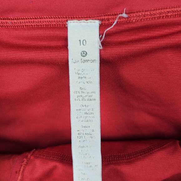 Lululemon Speed Up Shorts Womens 10 Red Aloha Hawaii Collection Rare Lined Run - Picture 5 of 9
